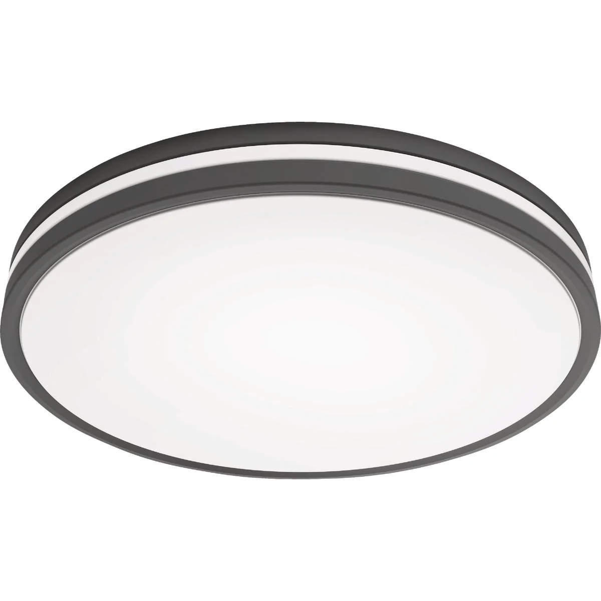 Green Feit 14 In. Matte Black LED CCT Dimmable Dual Band Flush Mount Ceiling Light Fixture World-Class