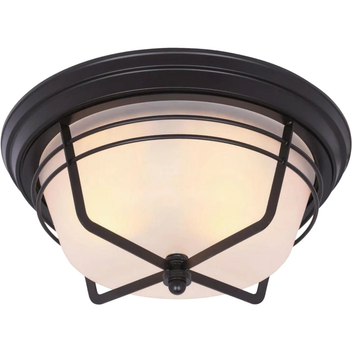World-Class Westinghouse Bonneville 2-Light Weathered Bronze Exterior Flush Mount Fixture Verified