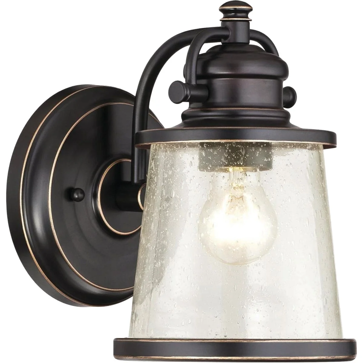 Reliable Westinghouse Emma Jane 1-Light Amber Bronze Outdoor Wall Lantern Sustainable