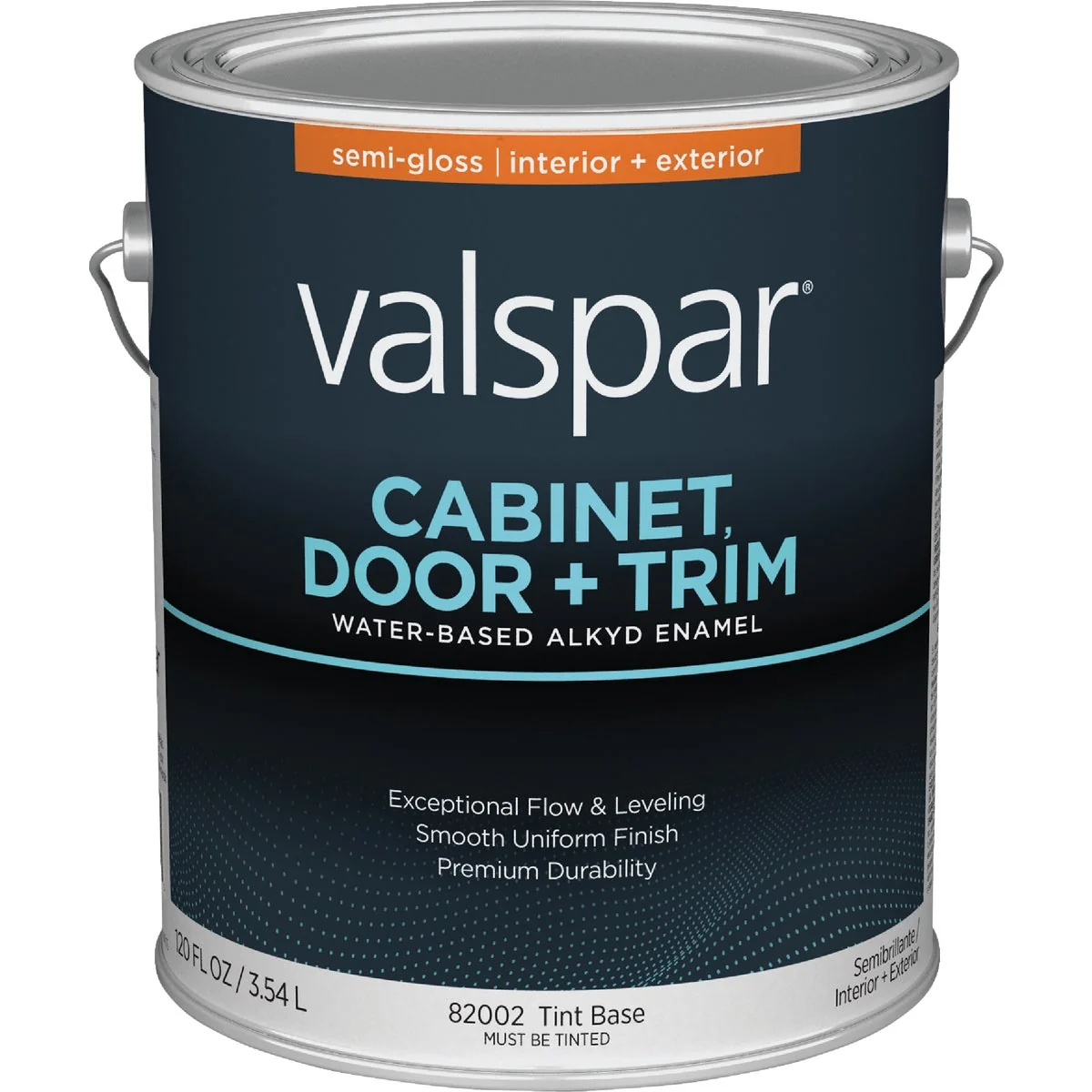 Natural Valspar Cabinet Door Trim Waterborne Alkyd Semi-Gloss Interior Exterior Enamel Tint Base 1 Gal. Easy-to-Use