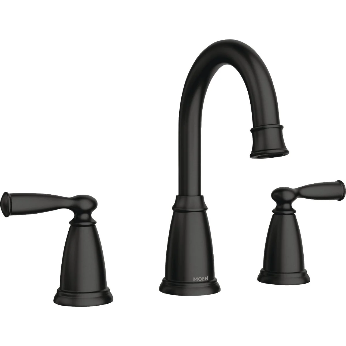 Functional Moen Banbury 2-Handle Lever Widespread Bathroom Faucet Matte Black Dependable