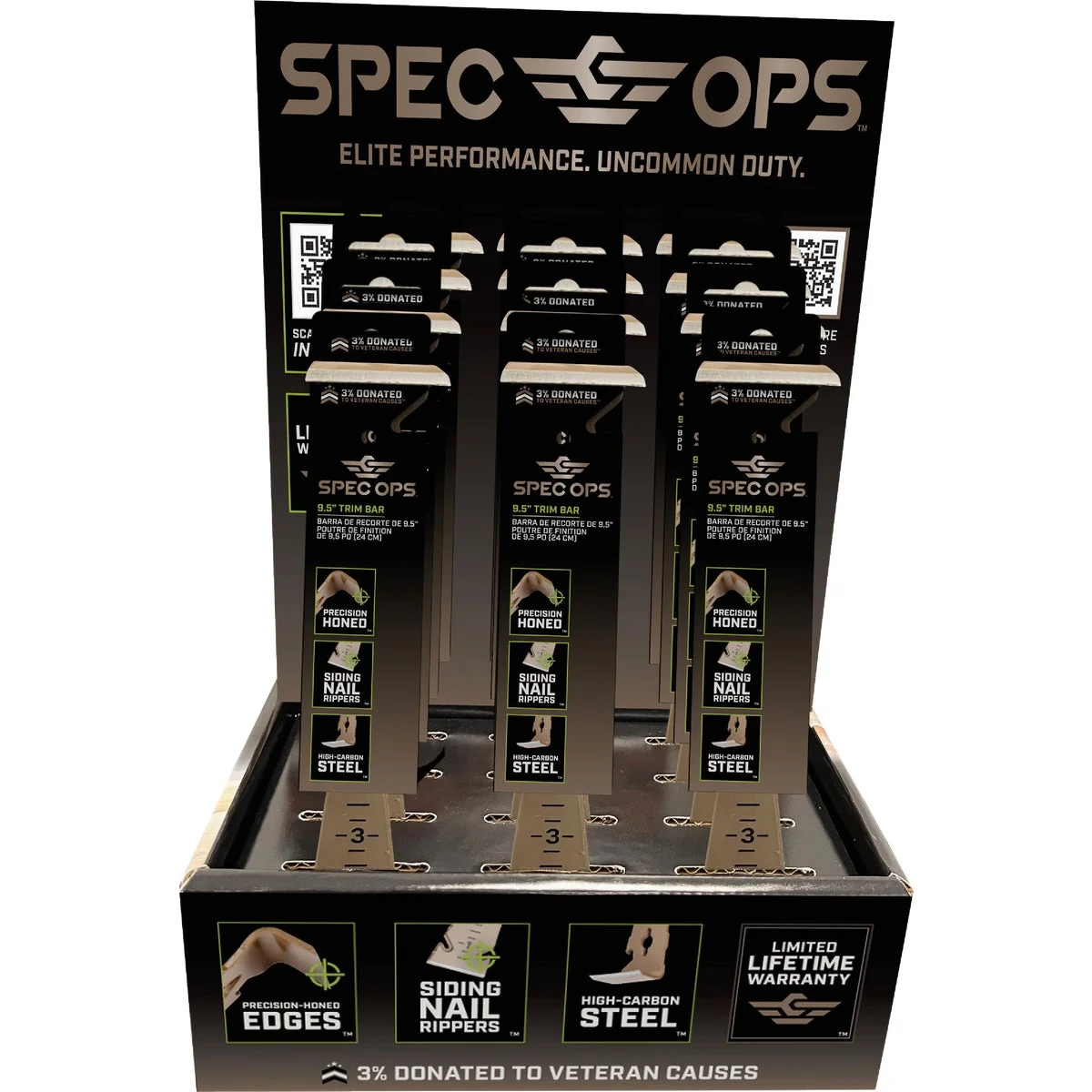 Premium Material Spec Ops Trim Bar Counter Display Trusted