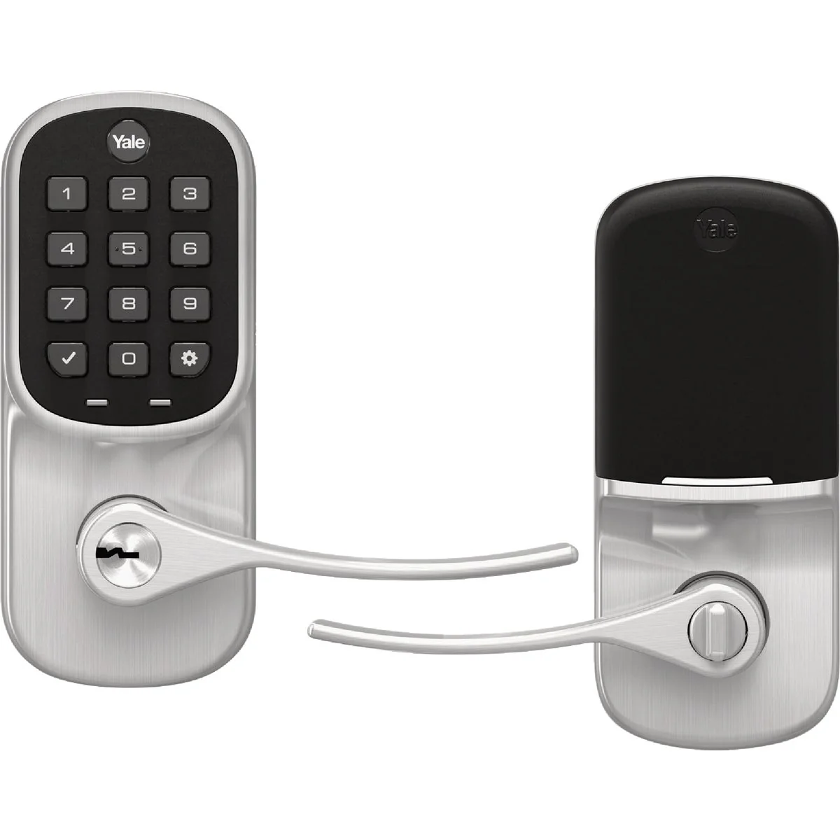 Official Yale Assure Lever Nickel Standalone Electronic Lock Keypad Deadbolt Classic