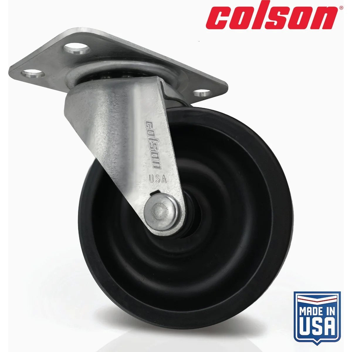 Minimalist Colson 2-1 2 In. Black Polypropylene Swivel Plate Caster Genuine