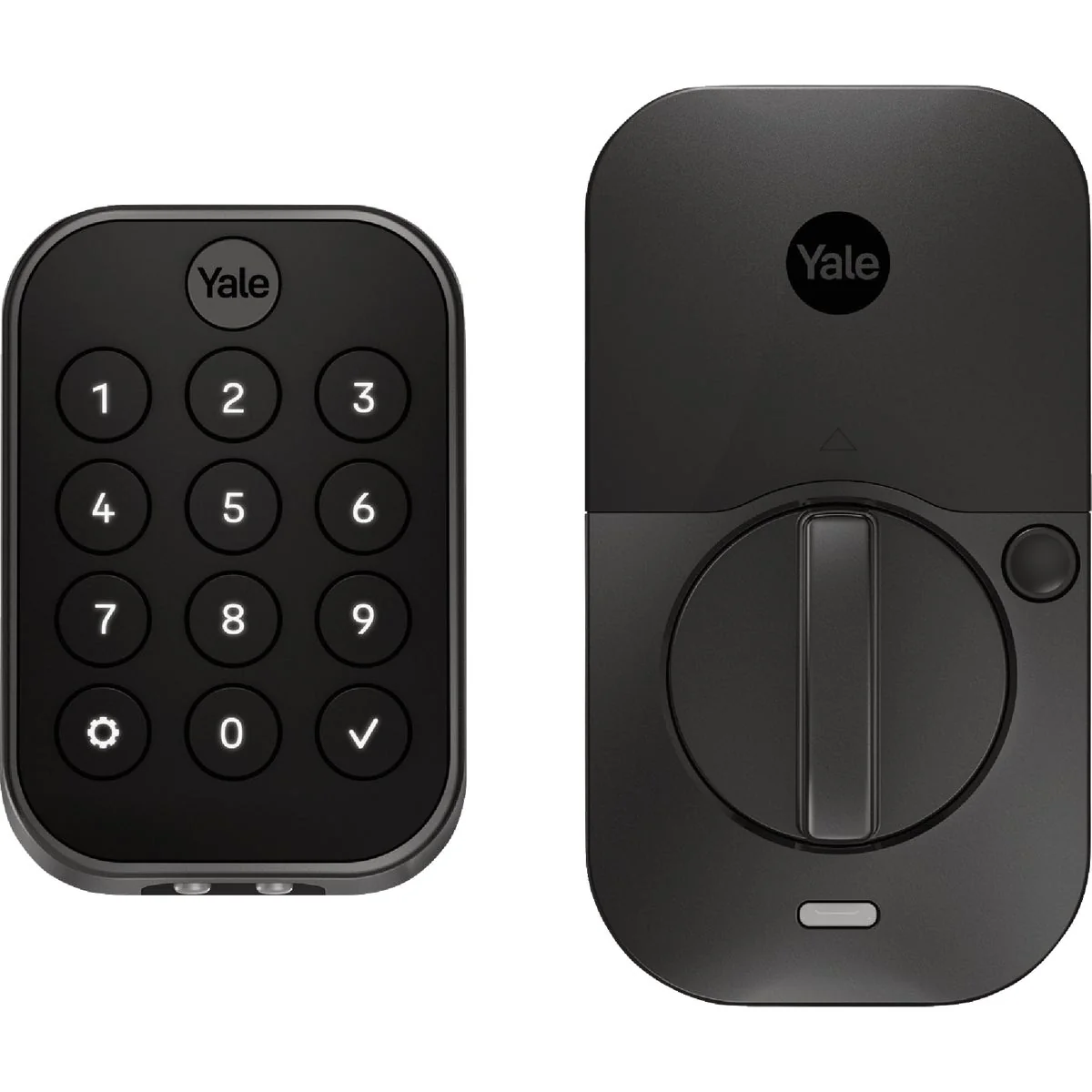 Exclusive Yale Assure Black Electronic Lock Keypad Deadbolt with Bluetooth Clean