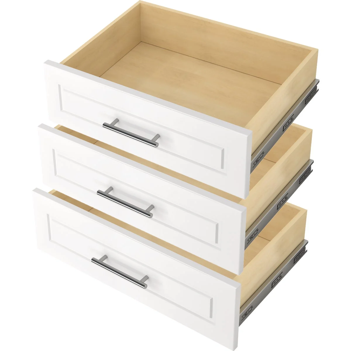 Traditional Easy Track Create Collection Wood Laminate 8 In. Drawer Kit 3-Pack Convenient