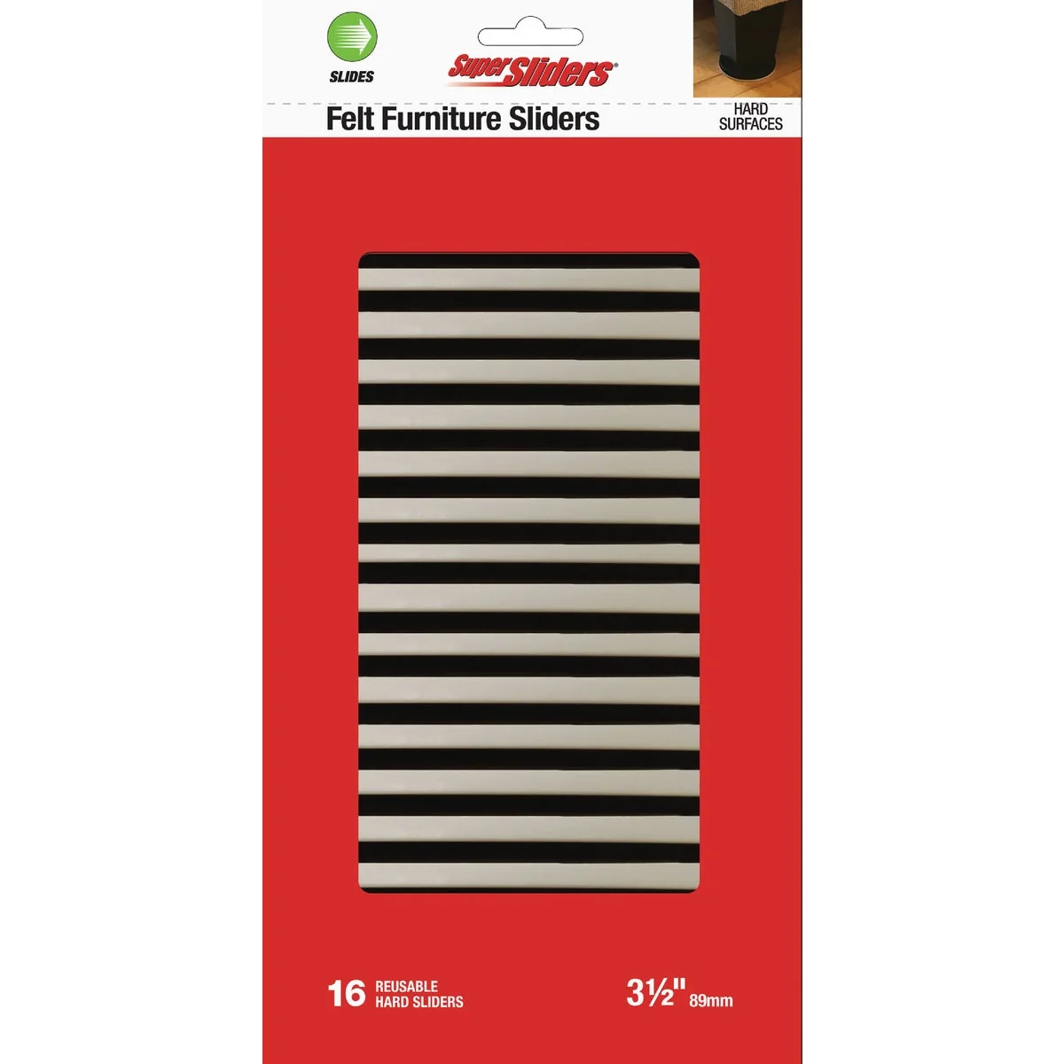 Outstanding Super Sliders 3-1 2 In. Felt Furniture Sliders 16-Pack Smart