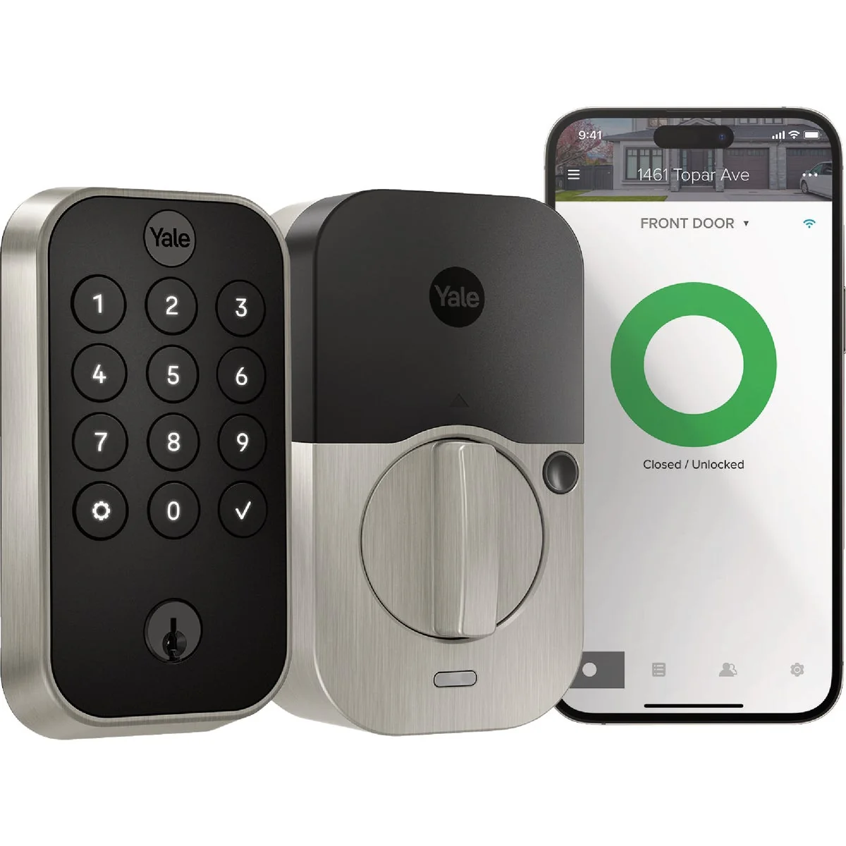 Crafted Yale Assure Satin Nickel Electronic Lock Keypad Deadbolt with WiFi Comfortable
