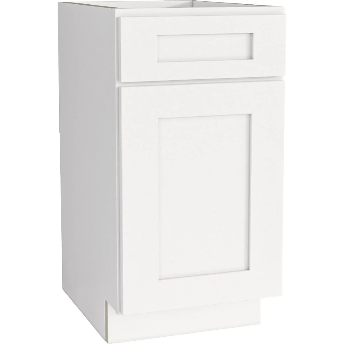 Secure CraftMark Plymouth Shaker 18 In. W x 24 In. D x 34.5 In. H Ready To Assemble White Base Kitchen Cabinet Responsible