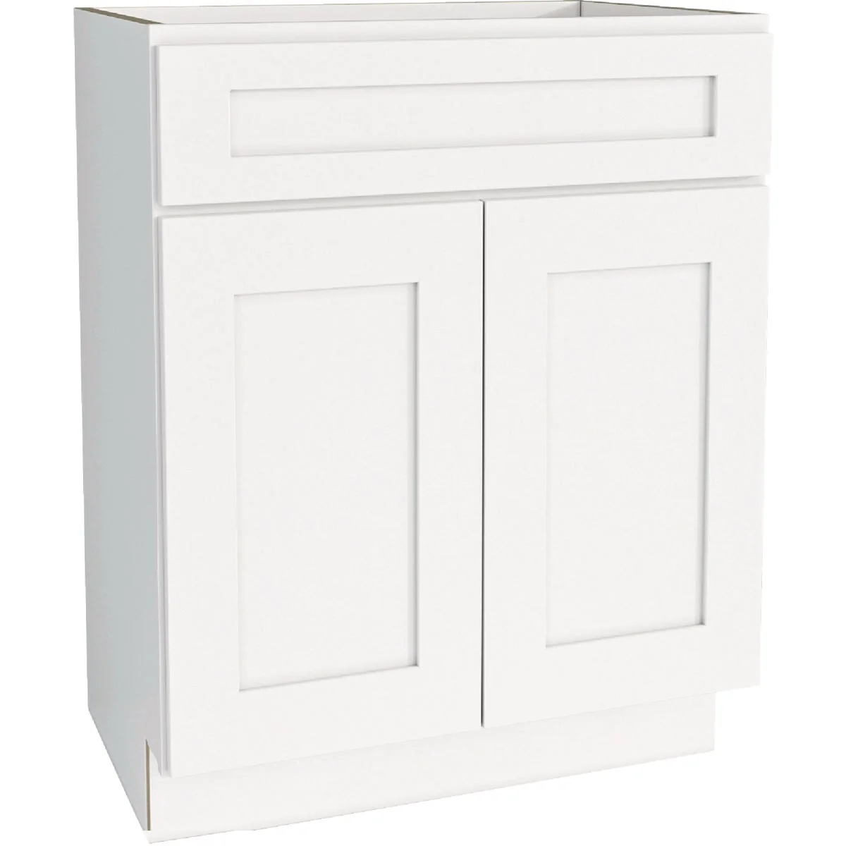 Smart CraftMark Plymouth Shaker 24 In. W x 24 In. D x 34.5 In. H Ready To Assemble White Base Kitchen Cabinet Consistent
