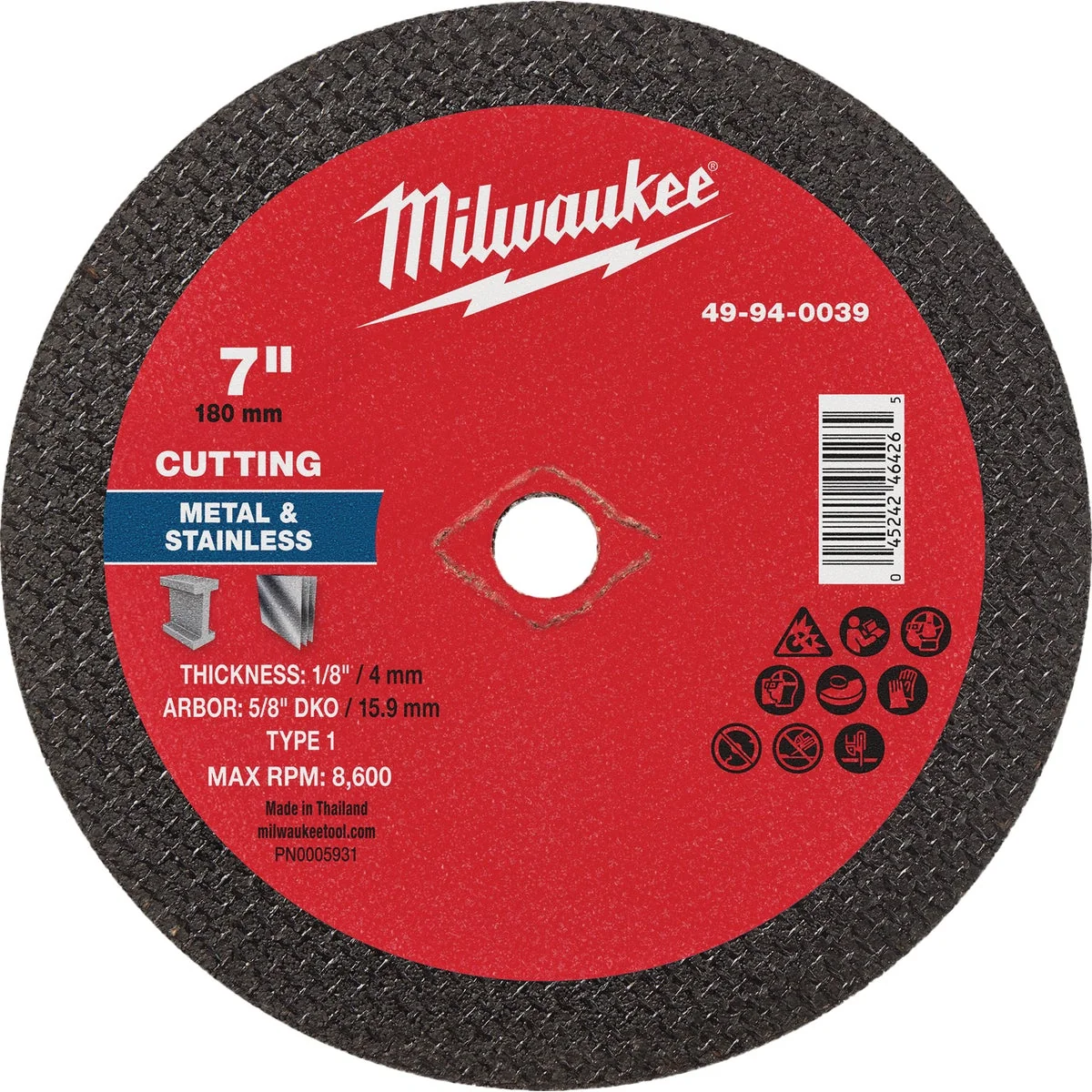Luxury Milwaukee Type 1 7 In. x 1 8 In. x 5 8 In. DKO Metal Cut-Off Wheel Fashionable