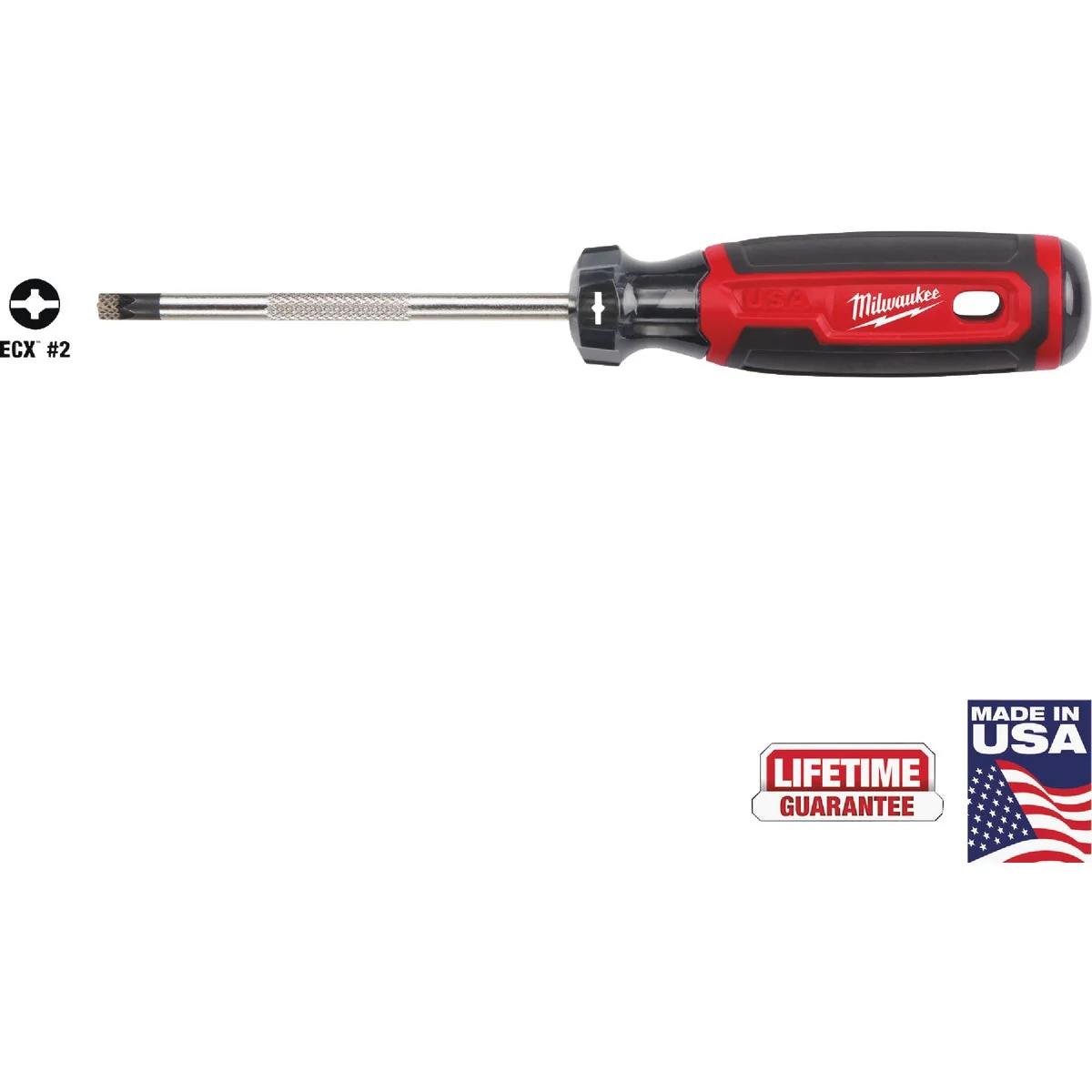 Optimized Milwaukee 2 x 4 In. ECX Cushion Grip Screwdriver USA Enhanced