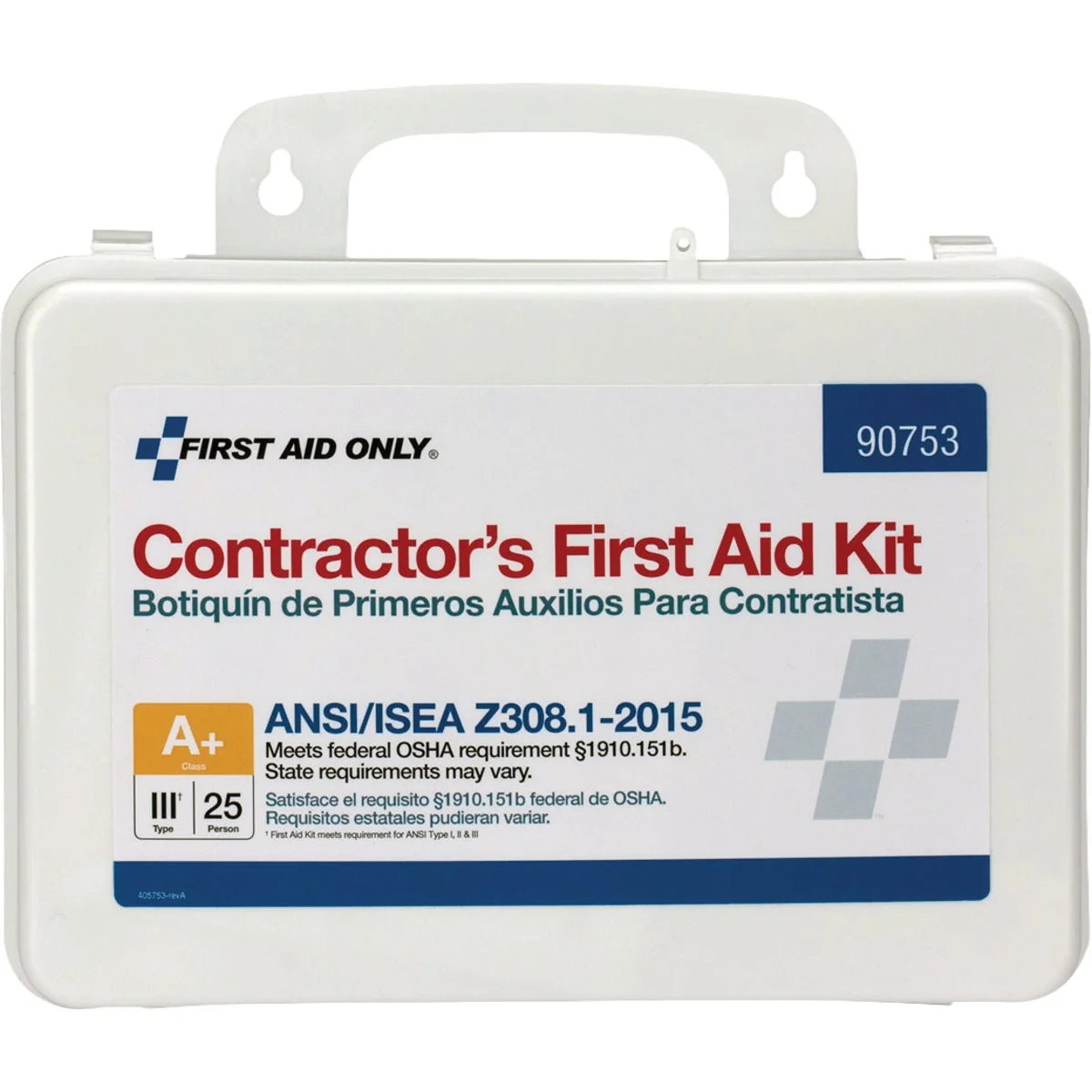 Refined First Aid Only 25-Person Contractor First Aid Kit with Plastic Case 126-Piece Minimalist