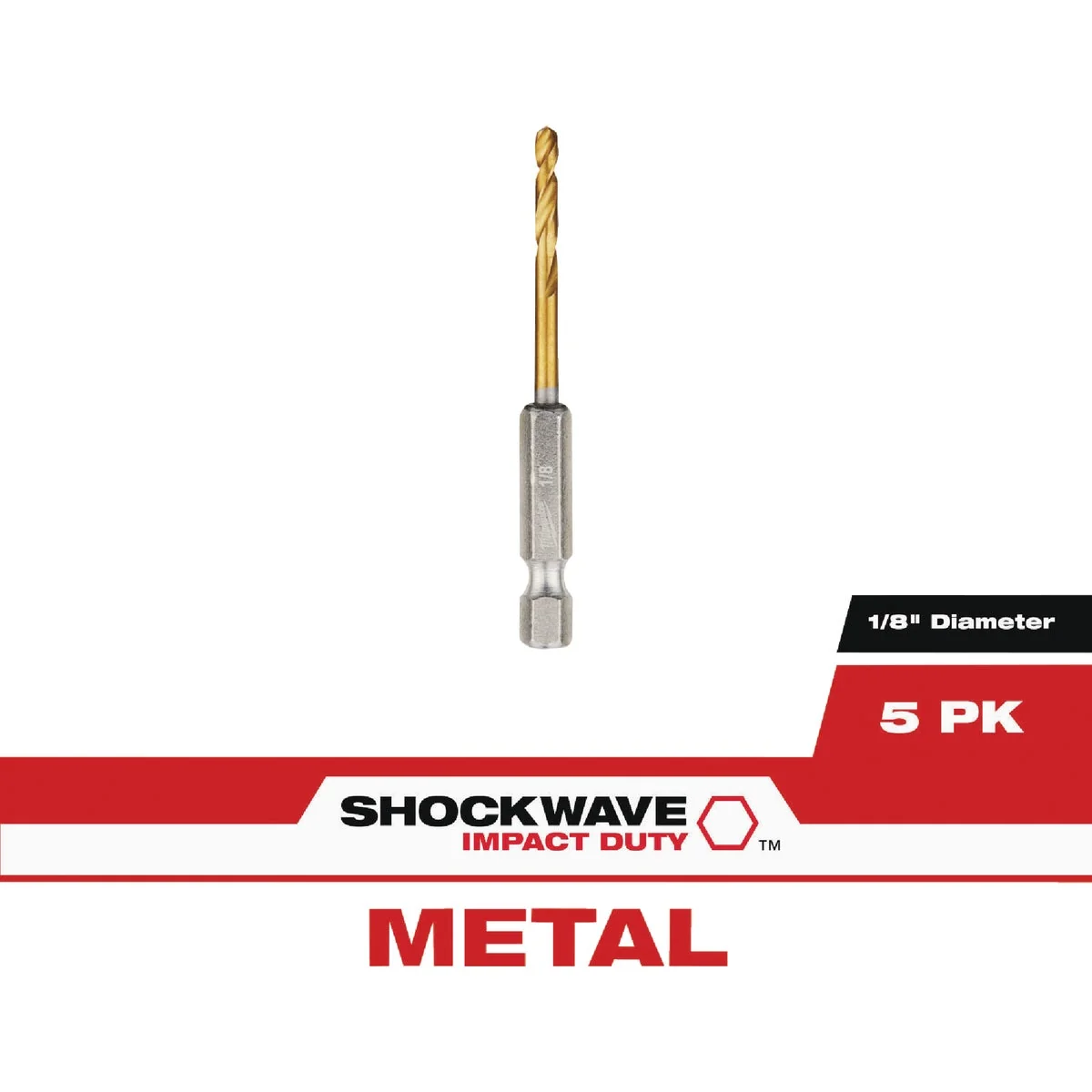 Verified Milwaukee SHOCKWAVE RED HELIX Impact Duty 1 8 In. Titanium Hex Shank Drill Bit 5-Pack Fine Crafted