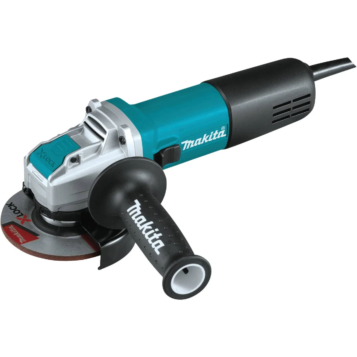 Crafted Makita 4-1 2 In. 7.5-Amp X-LOCK Angle Grinder with Lock On Fine Crafted
