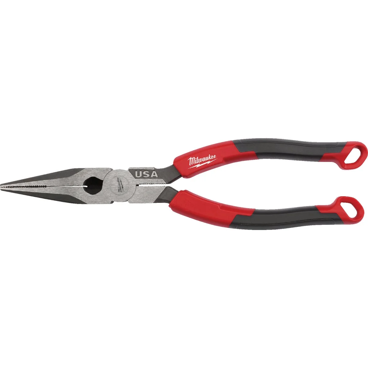 Enhanced Milwaukee 8 In. Comfort Grip Long Nose Pliers USA Excellent