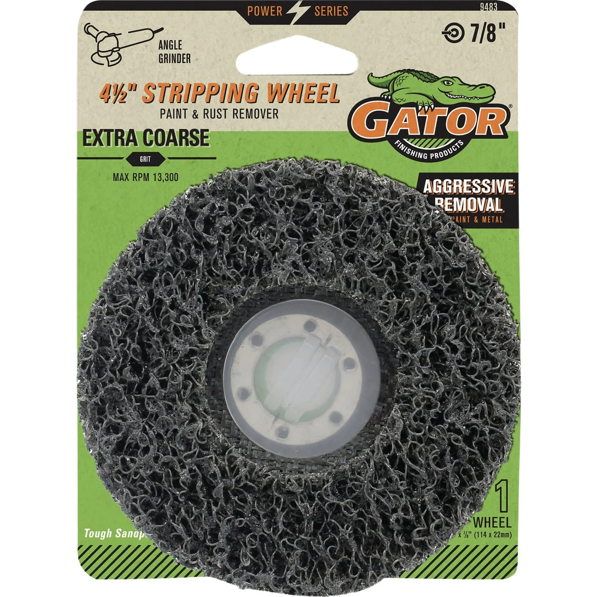 Enhanced Gator 4-1 2 In. Extra Coarse Grit Angle Grinder Stripping Wheel Recyclable