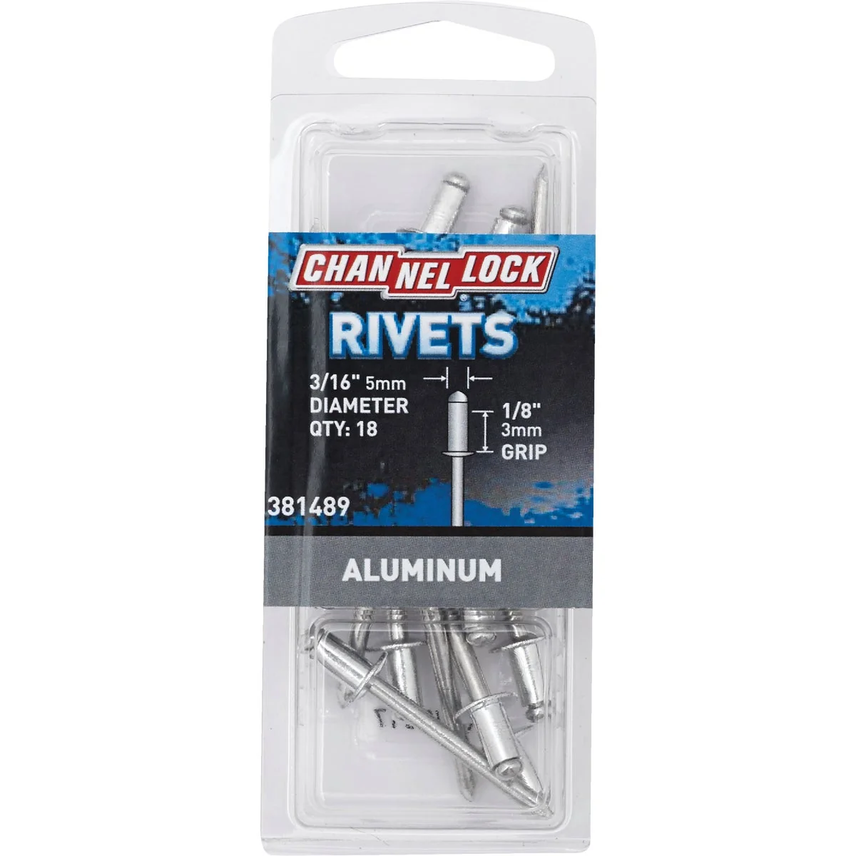 Detailed Channellock 3 16 In. Dia. x 1 8 In. Grip Aluminum POP Rivet 18-Pack Top-Quality