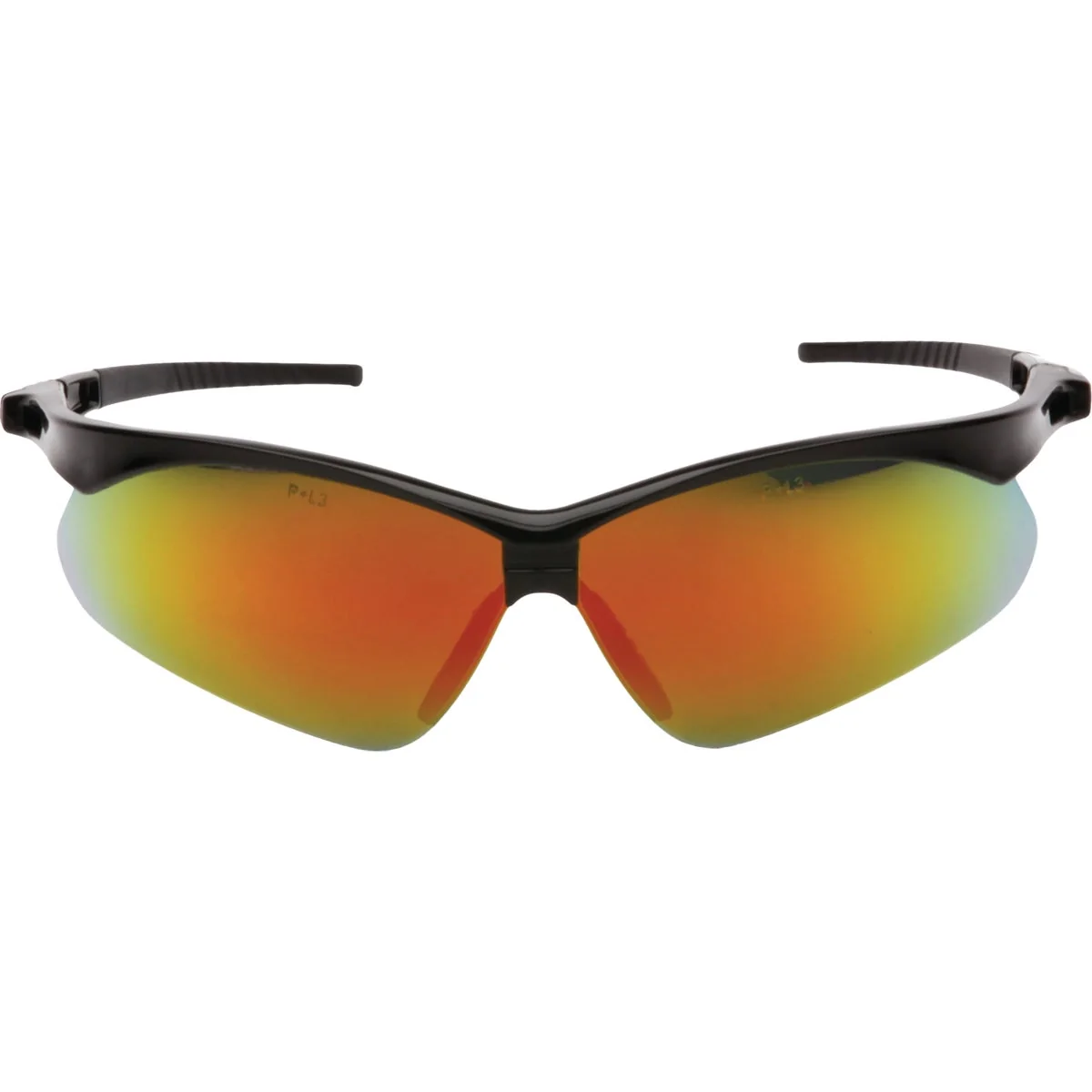 Sustainable Pyramex PMXTREME Black Frame Safety Glasses with Ice Orange Mirror Lenses Environmentally Friendly
