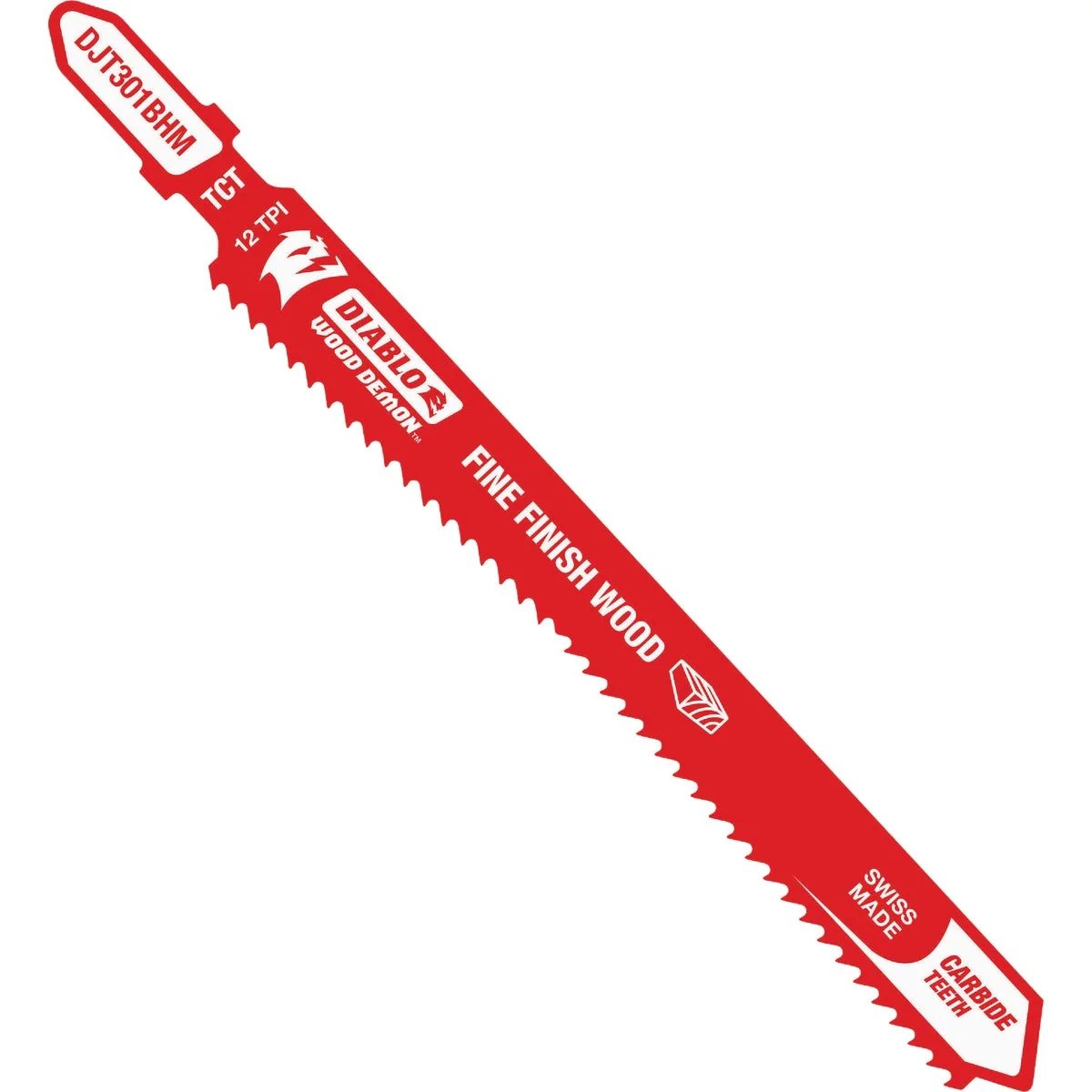 Versatile Diablo Wood Demon 4-5 8 In. x 12 TPI T-Shank Carbide Jig Saw Blade for Fine Finish Wood Elite