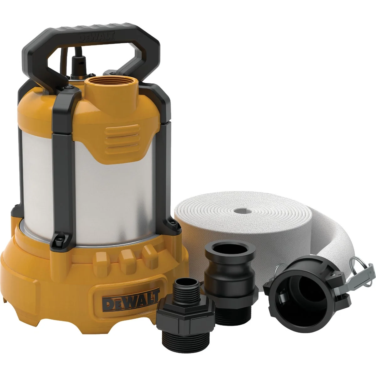 Optimized DEWALT 1 3 HP Cast Aluminum Submersible Utility Pump with Industrial Hose Kit Artisan