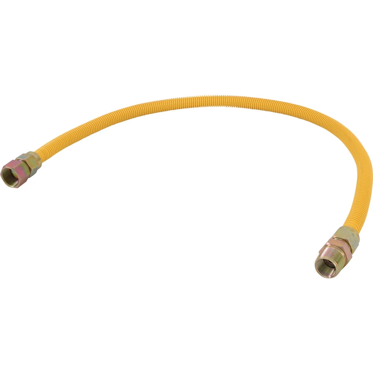 Sustainable Eastman 5 8 In. OD x 36 In. 3 4 In. FIP x 1 2 In. FIP Tapped 3 8 In. FIP Coated Stainless Steel Gas Connector with ArmorBoost Excess Flow Valve Environmentally Friendly