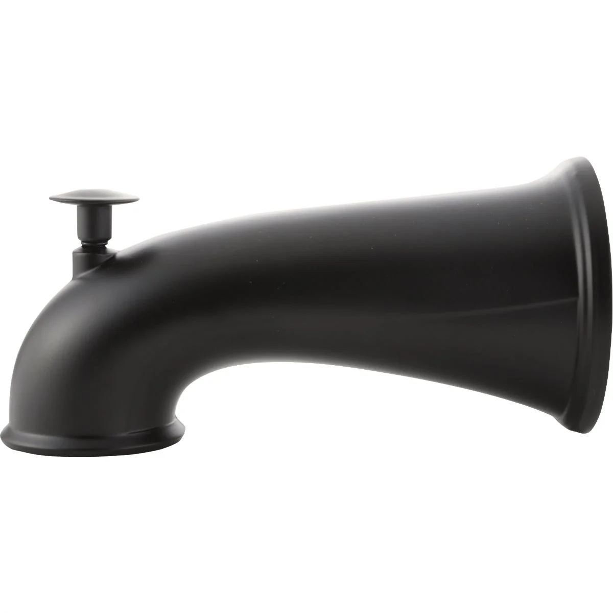 Fast Danco 6 In. Matte Black Decorative Tub Spout with Pull Up Diverter Flexible