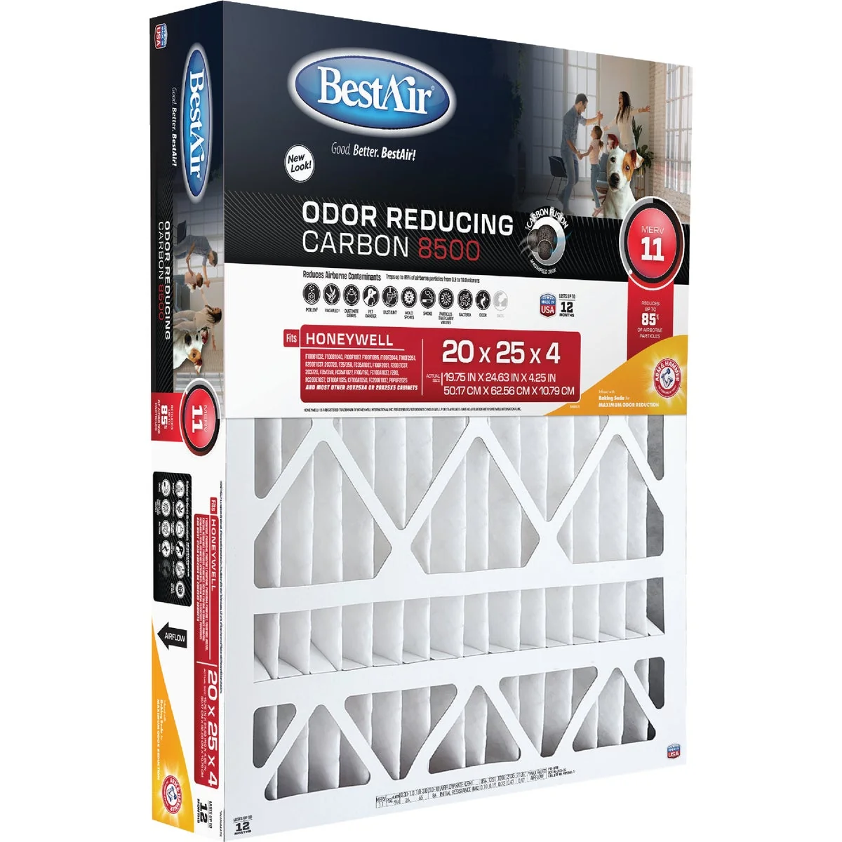 Detailed Air 20 In. x 25 In. x 4 In. MERV 11 Odor Reducing Carbon Furnace Filter Prestigious