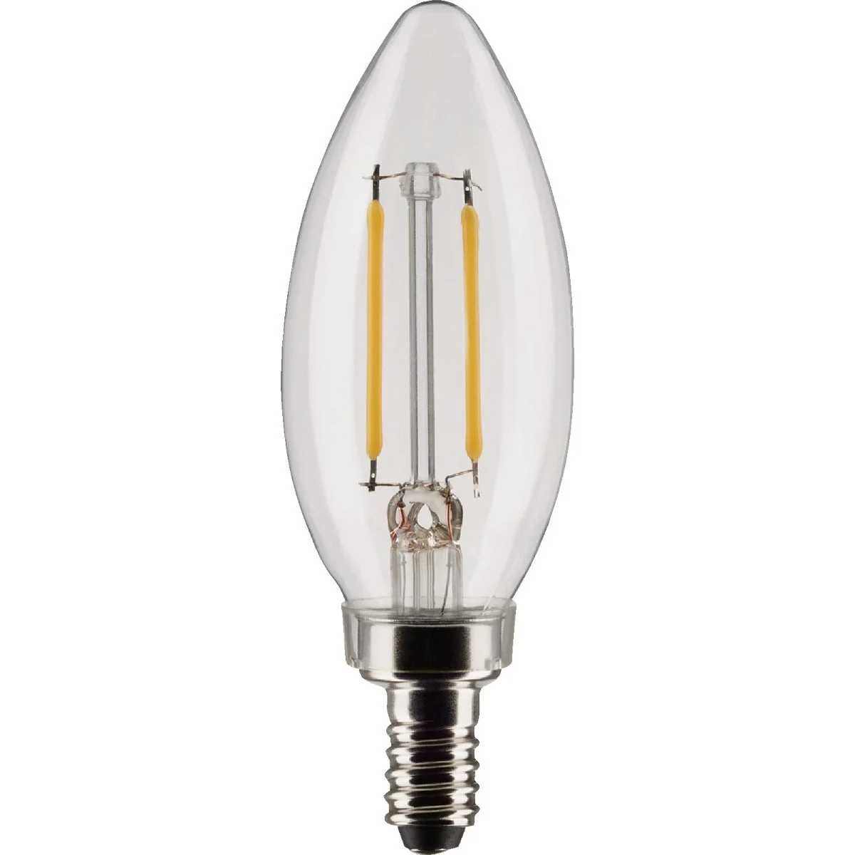 Luxury Satco 25W Equivalent Warm White B11 Candelabra Traditional LED Decorative Light Bulb 2-Pack Superior