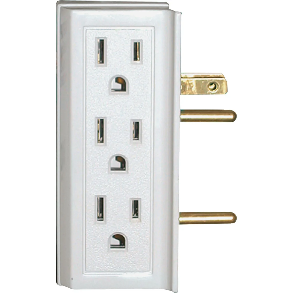 Proven Prime Wire Cable White 15A 6-Outlet Space Saver Power Tap Smooth