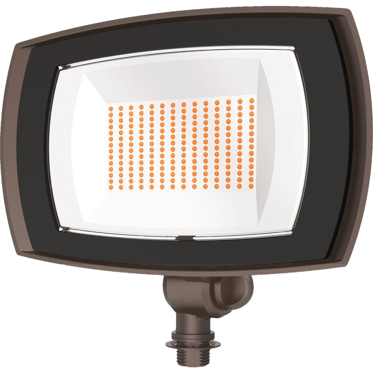Efficient Halo 200W Equivalent 3300 Lm. Bronze 4000K LED Floodlight Fixture Sophisticated