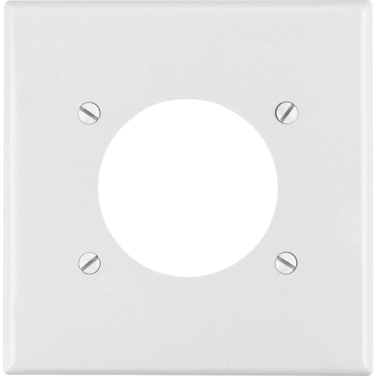 Luxury Leviton 2-Gang Thermoplastic Nylon Flush Mount 2.15 In. Dia. Device Receptacle Wallplate White Casual