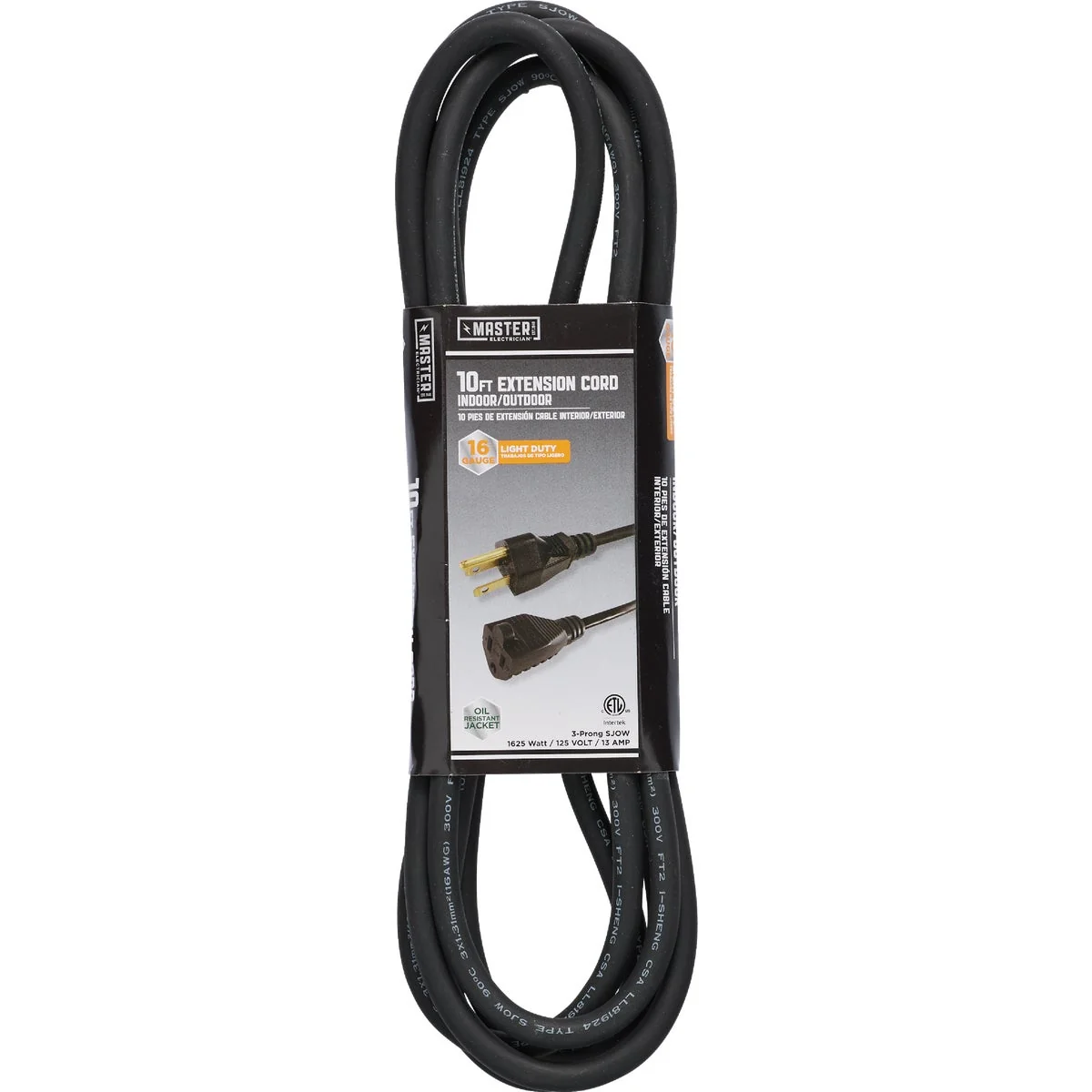 Contemporary Master Electrician 10 Ft. 16 3 SJOW Black Round Extension Cord Luxury