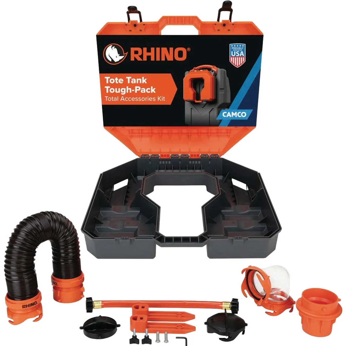Proven Camco Rhino Tough-Pack Tote Tank Storage Box Secure