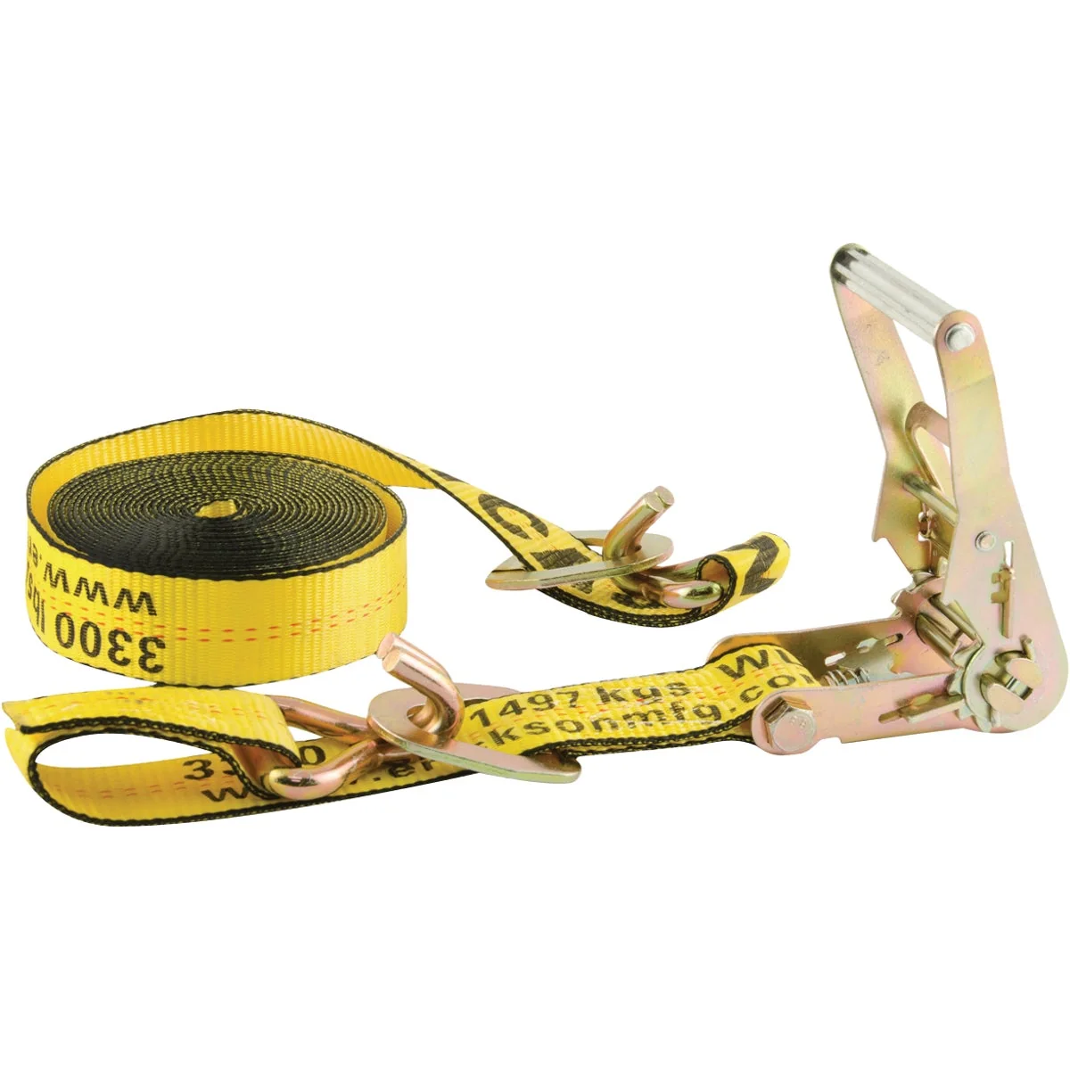 Contemporary Erickson 2 In. x 20 Ft. 10 000 Lb. Ratchet Strap with Double J-Hooks and Floating D Ring Casual