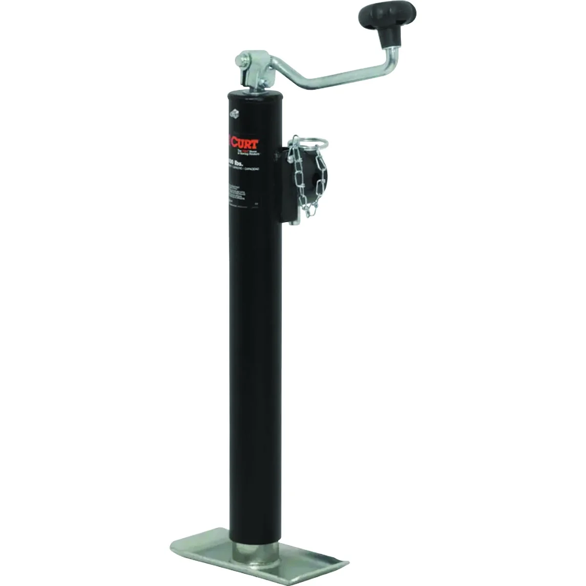 Original Design Curt 2000 Lb. Pipe-Mount Swivel Jack With Top Handle 15 In. Travel Fine Crafted
