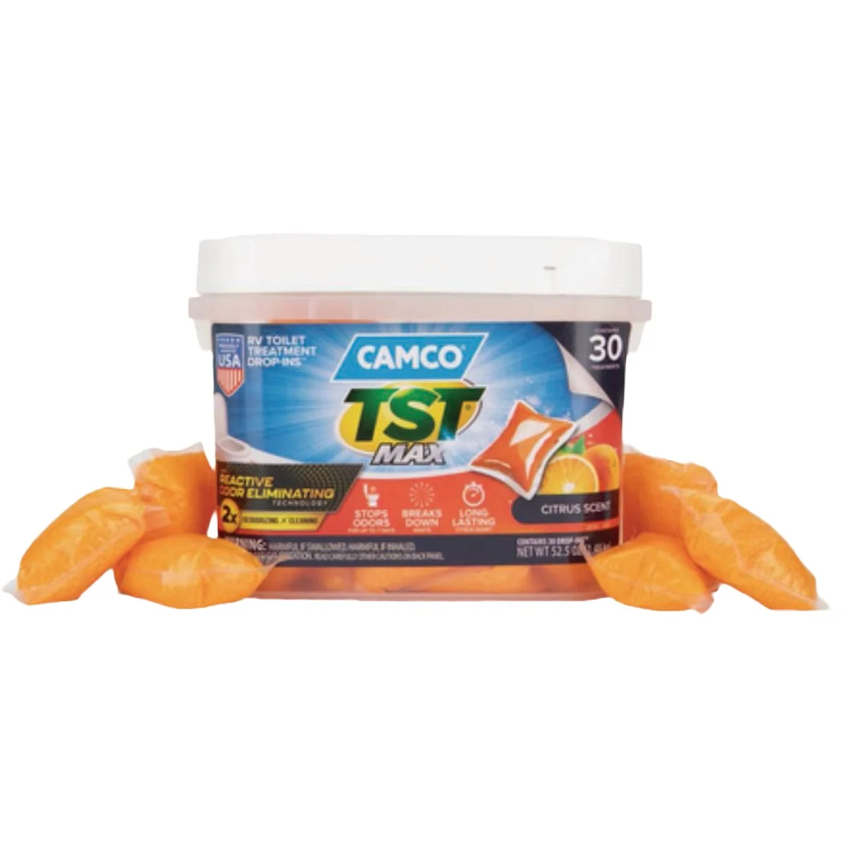Detailed Camco TST Max RV Toilet Treatment Drop ins Orange 30-Pack Top-Quality