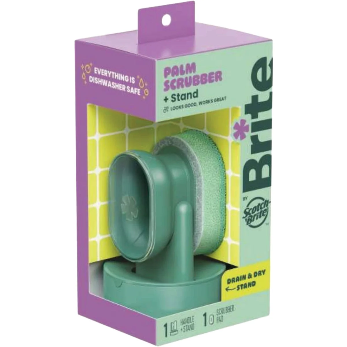Quality Brite by Scotch-Brite Palm Scrubber Stand Luxury