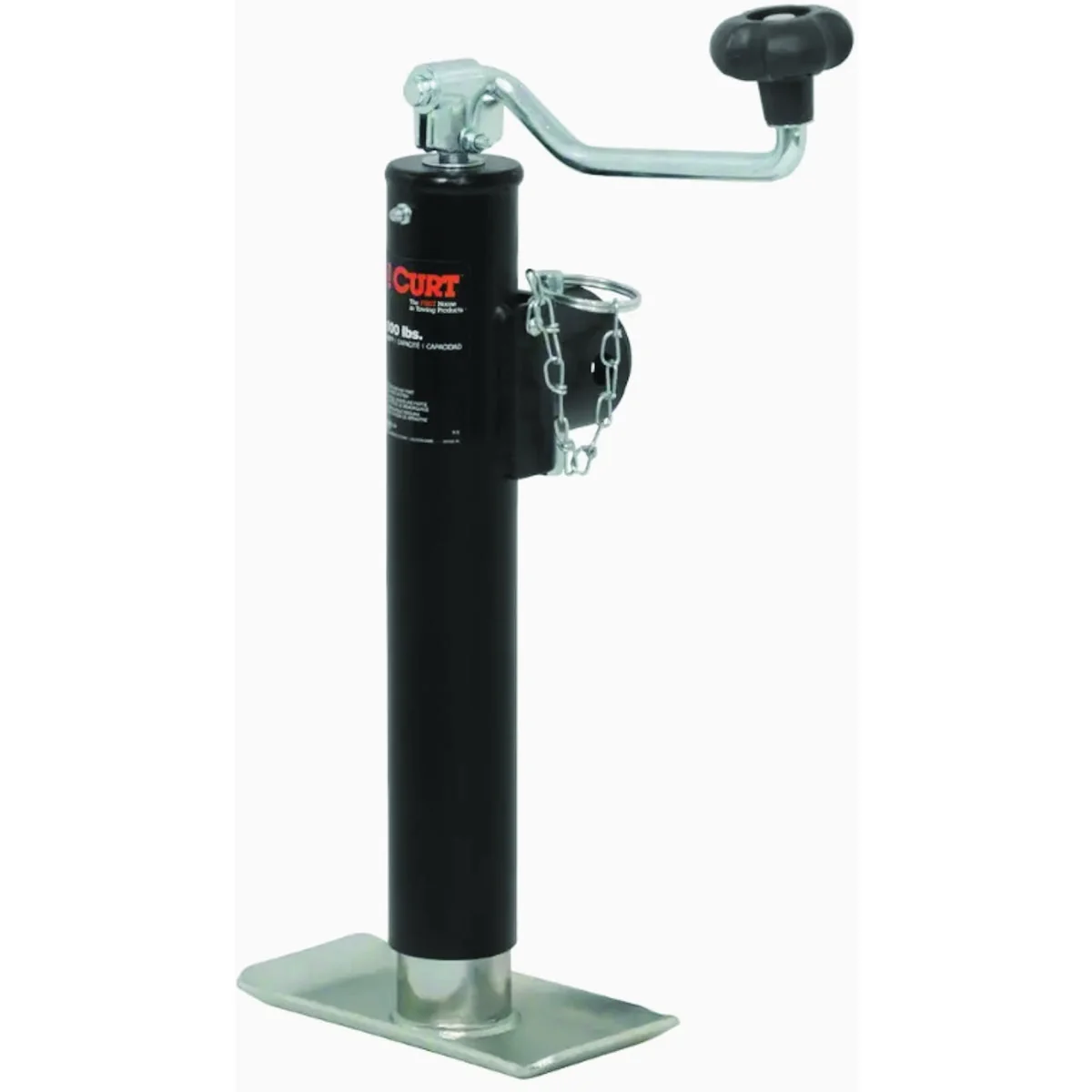 Luxury Curt 2000 Lb. Pipe-Mount Swivel Jack With Top Handle 10 In. Travel Breathable