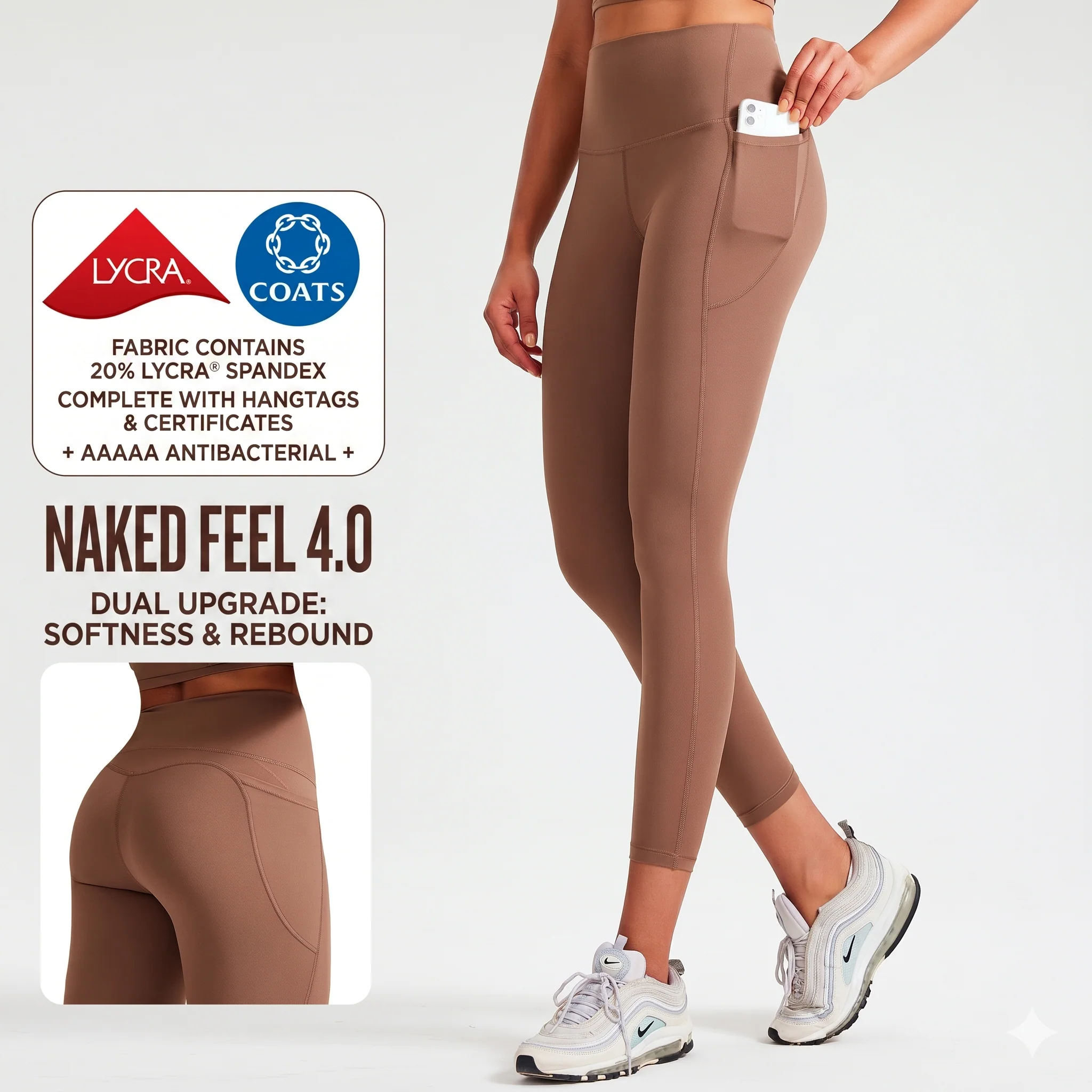 Original Lycra High-Waist Tummy Control Yoga Pants – Butt Lift Top-Quality