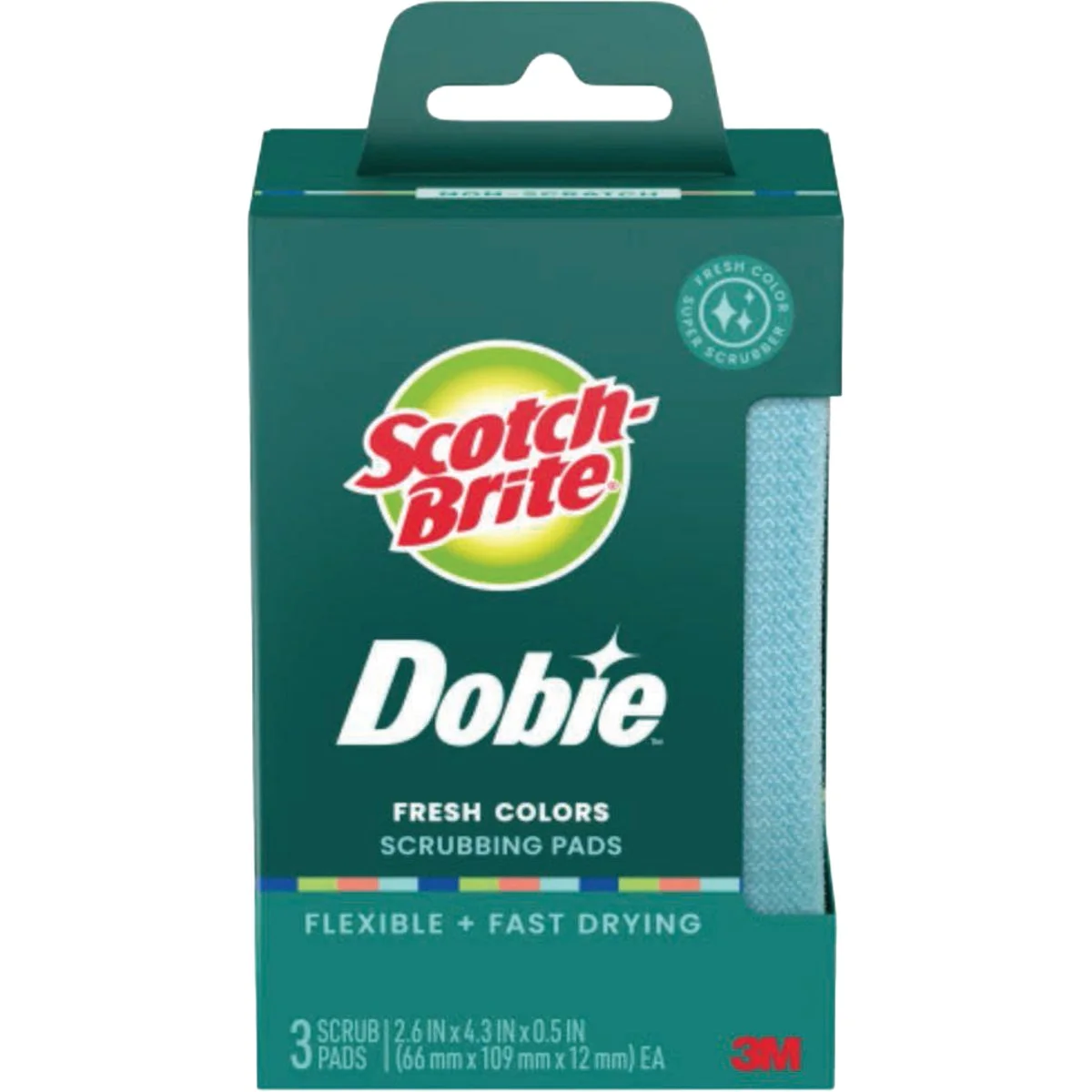 Carefully Designed Scotch-Brite Dobie Colors All Purpose Scrubbing Pad 3-Pack Specialty