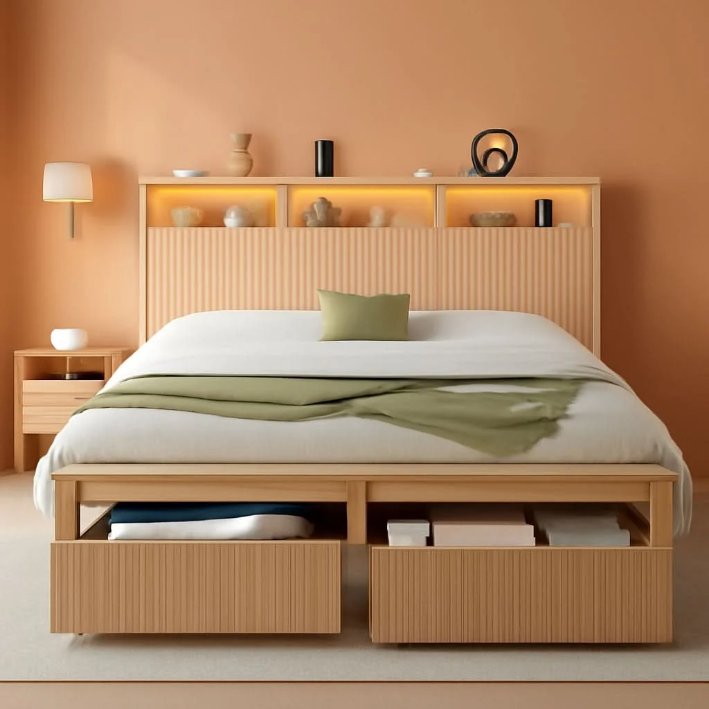 Clean Queen Size Bed Frame With Premium Storage Solutions Refined