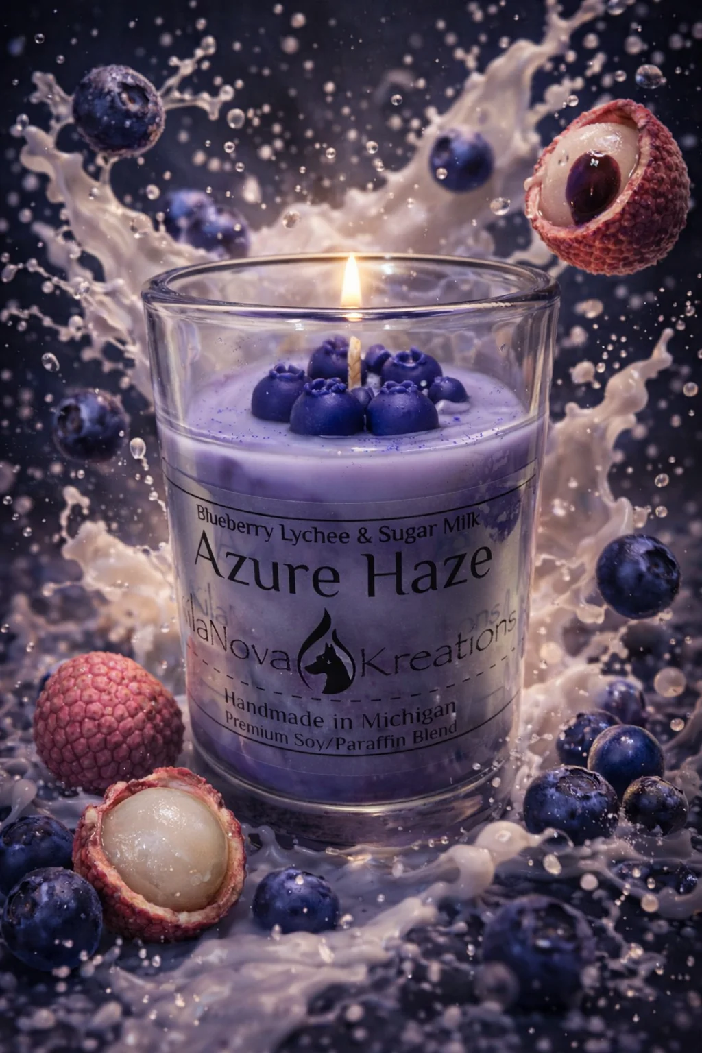 Premium Material Azure Haze - Blueberry Lychee Sugar Milk Practical