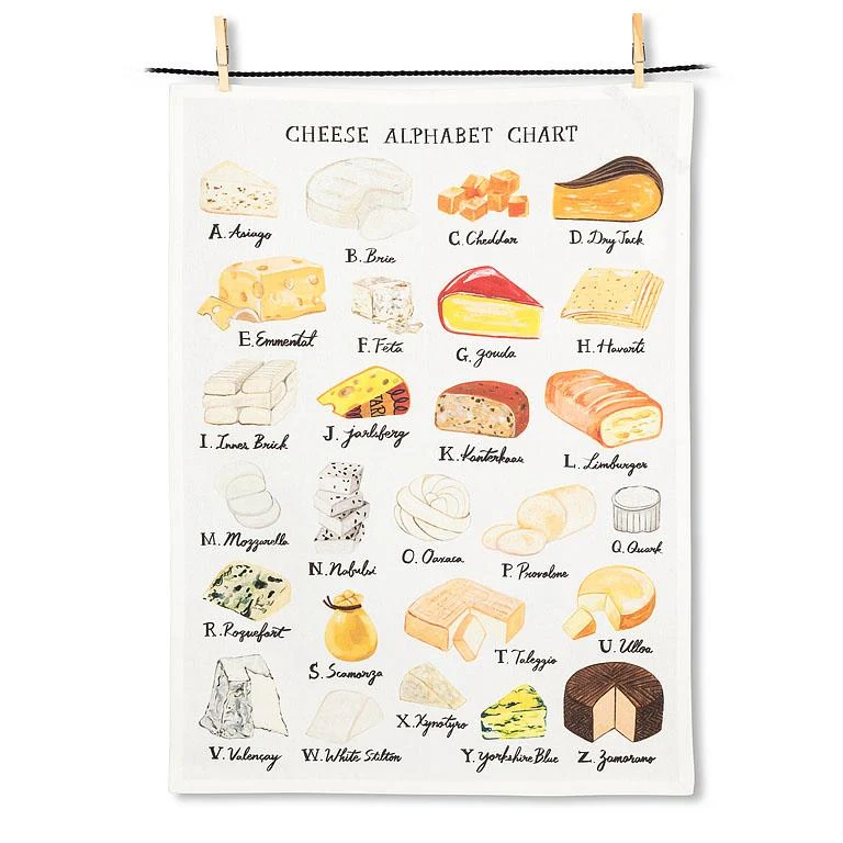 Premium Material Cheese Alphabet Tea Towel Professional
