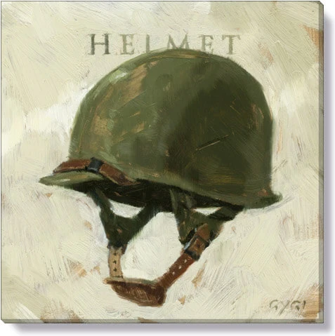 High-Performance Army Helmet Giclee Wall Art Breathable