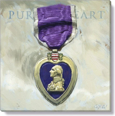 Selected Purple Heart Giclee Wall Art Sophisticated