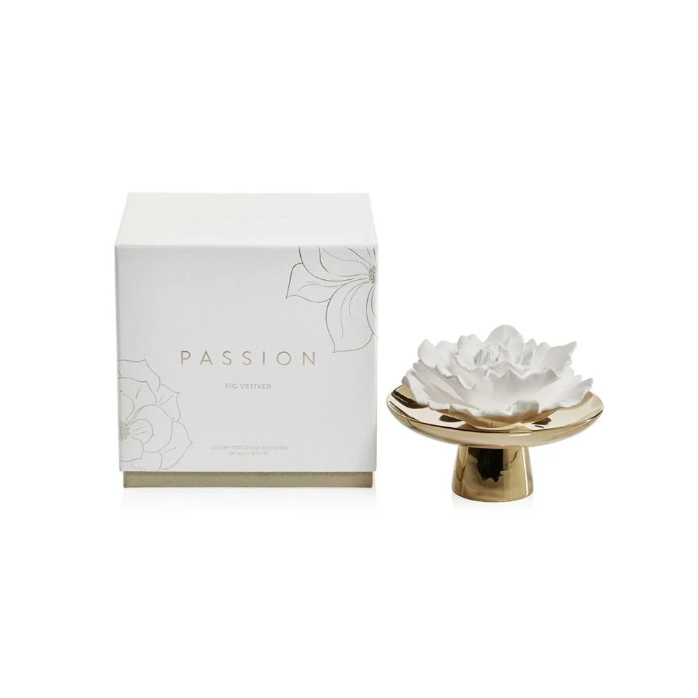 Fashionable PASSION Porcelain Diffuser- Fig Vetiver Contemporary