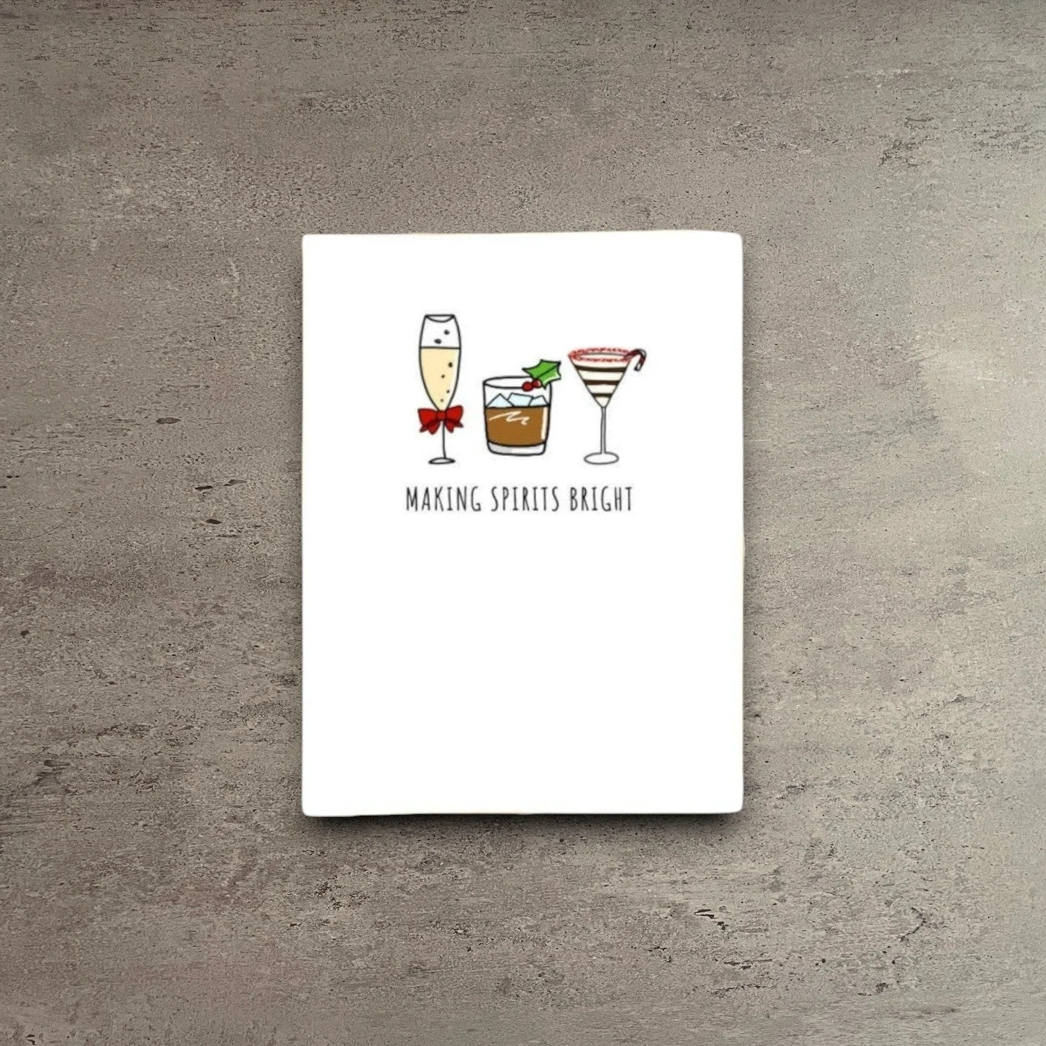 Convenient Making Spirits Bright Holiday Card Selected