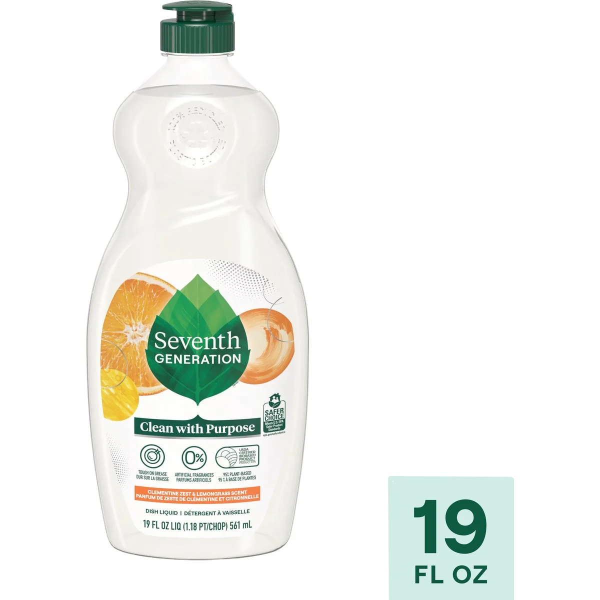 Modern Seventh Generation 19 Oz. Clementine Zest Lemongrass Liquid Dish Soap Stylish