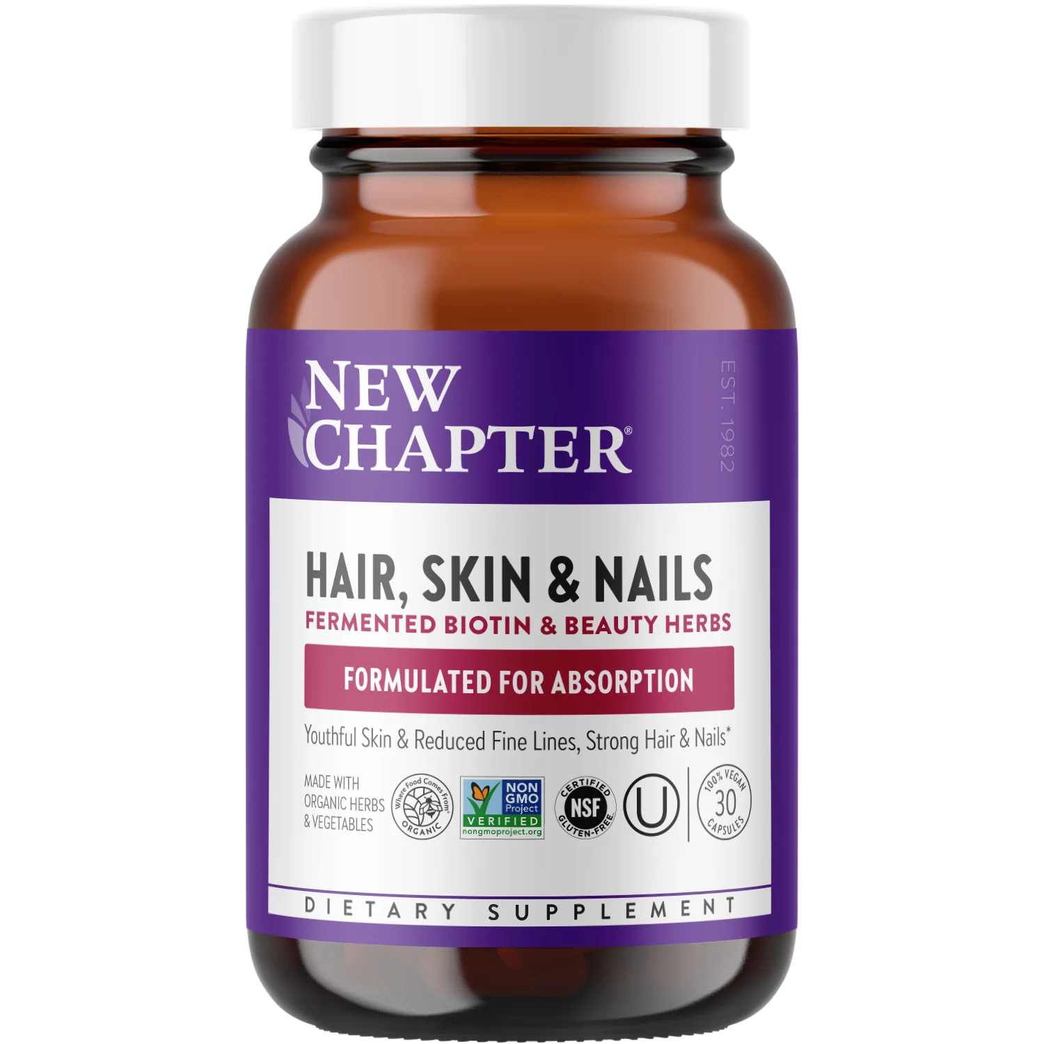 Durable New Chapter Hair Skin Nails for Youthful Skin Reduced Fine Lines High-End